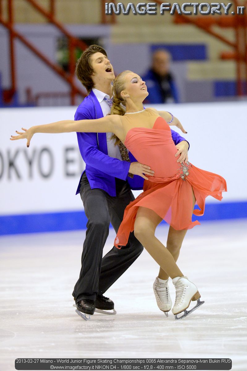 2013-02-27 Milano - World Junior Figure Skating Championships 0065 Alexandra Sepanova-Ivan Bukin RUS